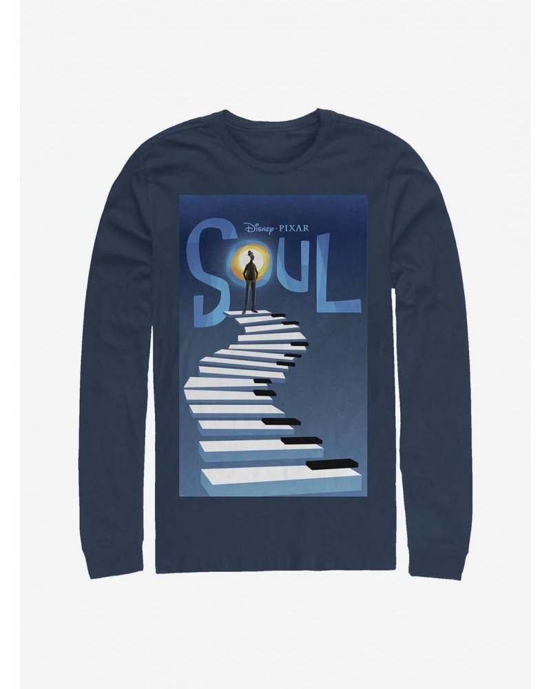 Disney Pixar Soul Poster Long-Sleeve T-Shirt $10.79 T-Shirts