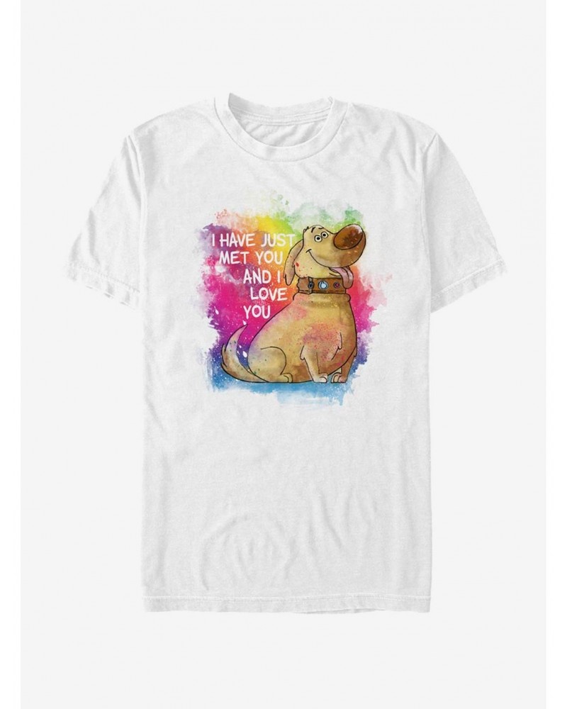 Disney Pixar Up Dug Watercolor Text T-Shirt $6.52 T-Shirts