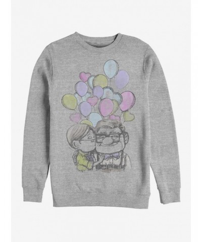 Disney Pixar Up Love Up Crew Sweatshirt $11.51 Sweatshirts