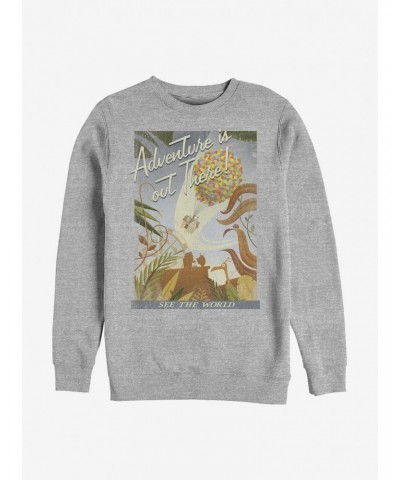 Disney Pixar Up Travel Poster Crew Sweatshirt $8.86 Sweatshirts