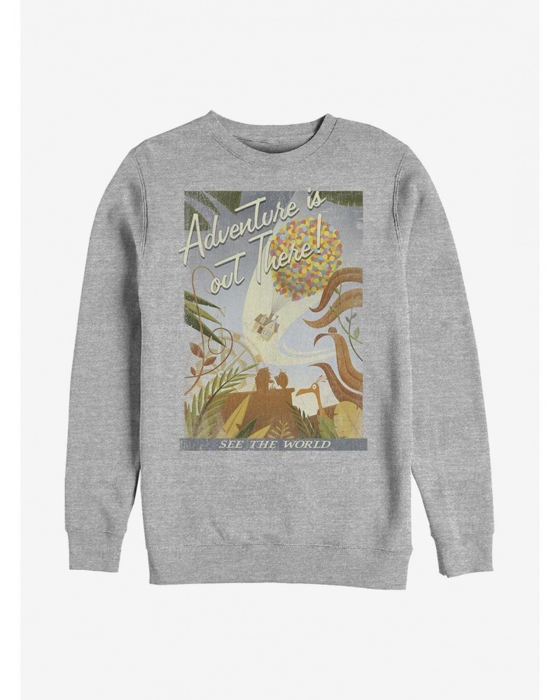 Disney Pixar Up Travel Poster Crew Sweatshirt $8.86 Sweatshirts