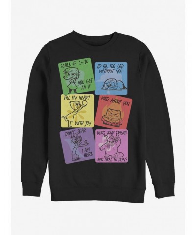 Disney Pixar Inside Out V-Day Cards Crew Sweatshirt $11.11 Sweatshirts