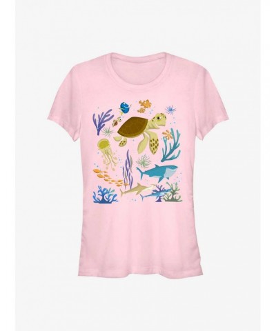 Disney Pixar Finding Nemo Earth Day Sea Scene Girls T-Shirt $5.58 T-Shirts