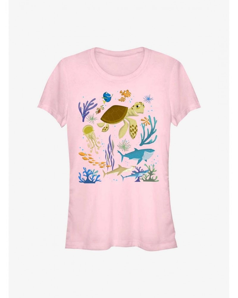 Disney Pixar Finding Nemo Earth Day Sea Scene Girls T-Shirt $5.58 T-Shirts