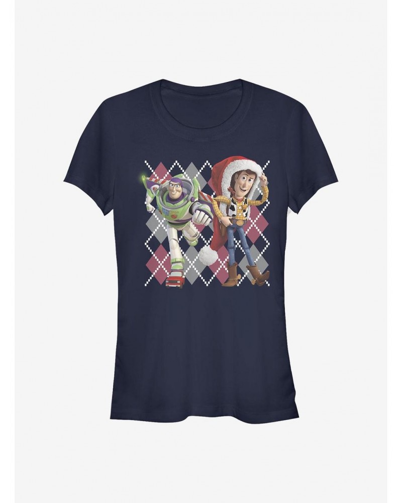 Disney Pixar Toy Story Argyle Christmas Girls T-Shirt $5.40 T-Shirts