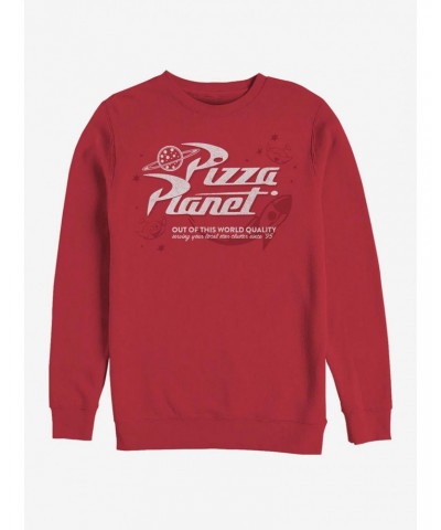 Disney Pixar Toy Story Retro Pizza Planet Crew Sweatshirt $7.75 Sweatshirts