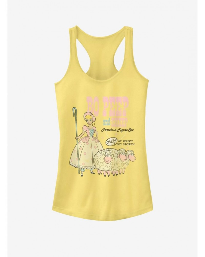 Disney Pixar Toy Story 4 Bo Peep And Sheep Girls Banana Yellow Tank Top $6.45 Tops