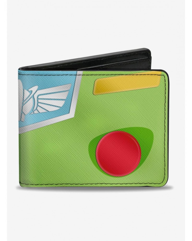 Disney Pixar Toy Story Buzz Lightyear Chest Buttons Bounding Bifold Wallet $6.90 Wallets