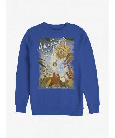 Disney Pixar Up Travel Poster Crew Sweatshirt $9.82 Sweatshirts