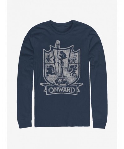 Disney Pixar Onward Onward Crest Long-Sleeve T-Shirt $8.98 T-Shirts