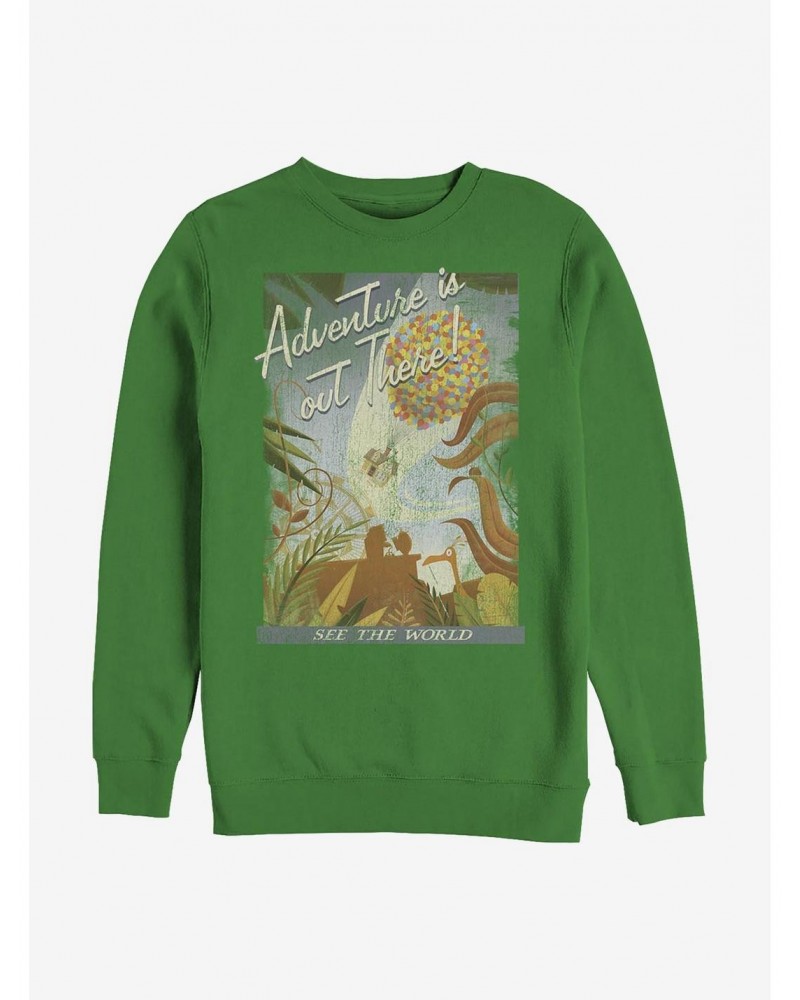 Disney Pixar Up Travel Poster Crew Sweatshirt $9.56 Sweatshirts