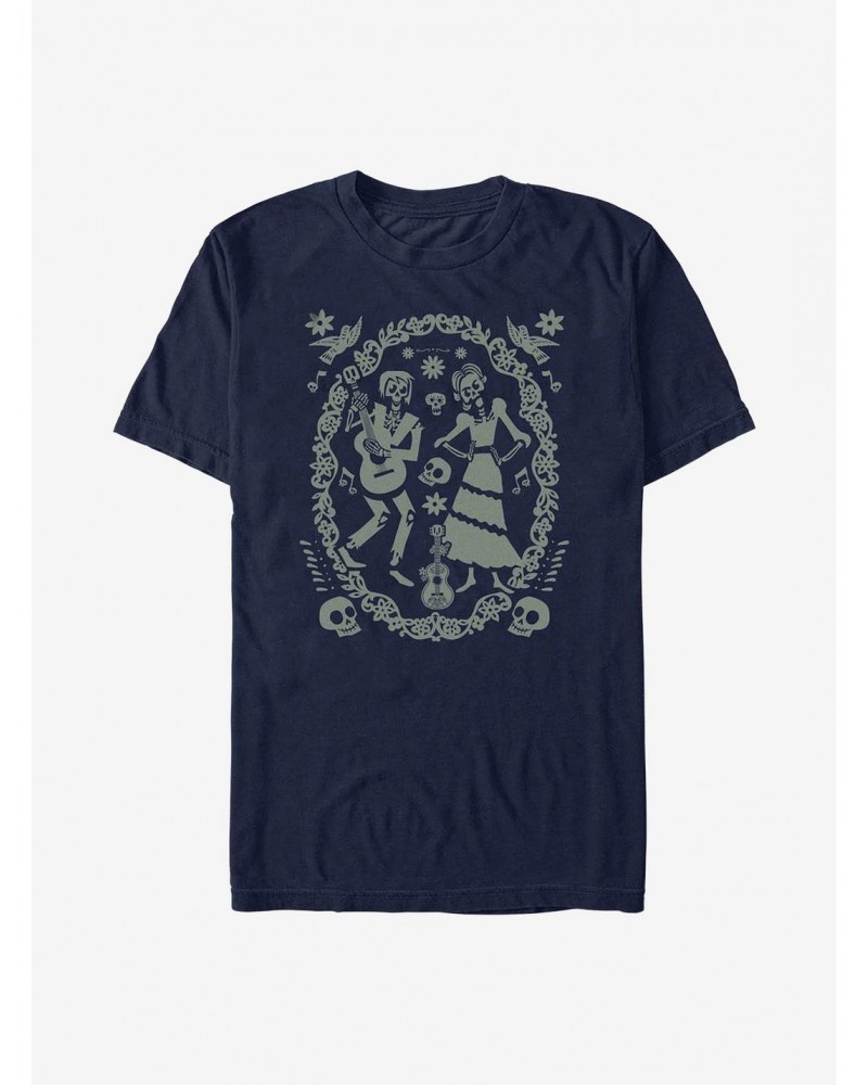 Disney Pixar Coco Paper Art Oval T-Shirt $7.03 T-Shirts