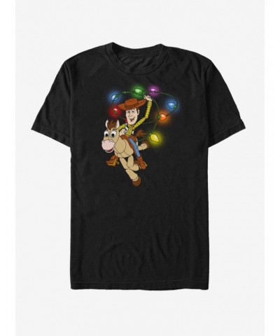 Disney Toy Story Woody Christmas Light Lasso T-Shirt $7.36 T-Shirts