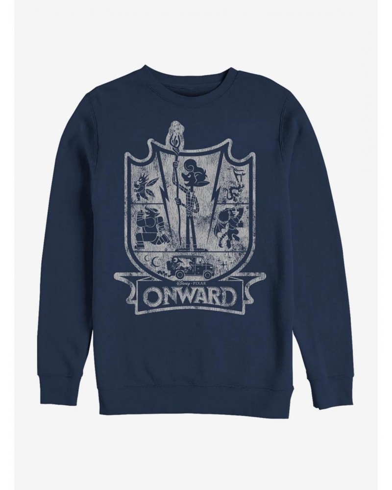 Disney Pixar Onward Crest Crew Sweatshirt $9.82 Sweatshirts