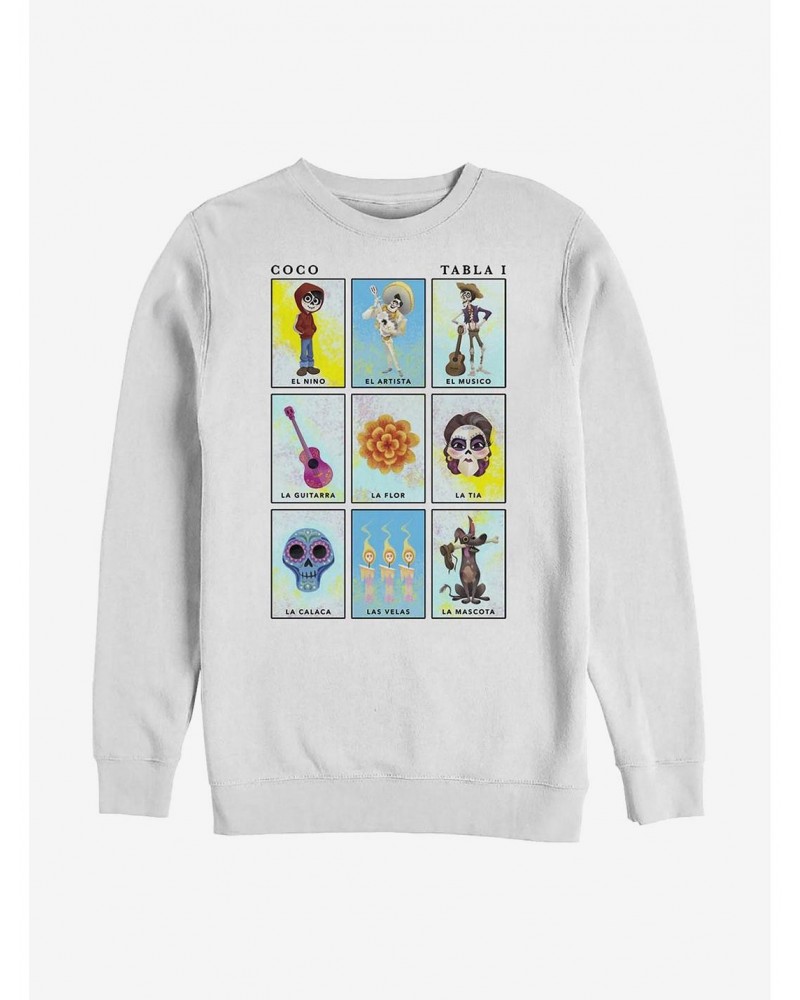 Disney Pixar Coco Card Art Crew Sweatshirt $8.01 Sweatshirts