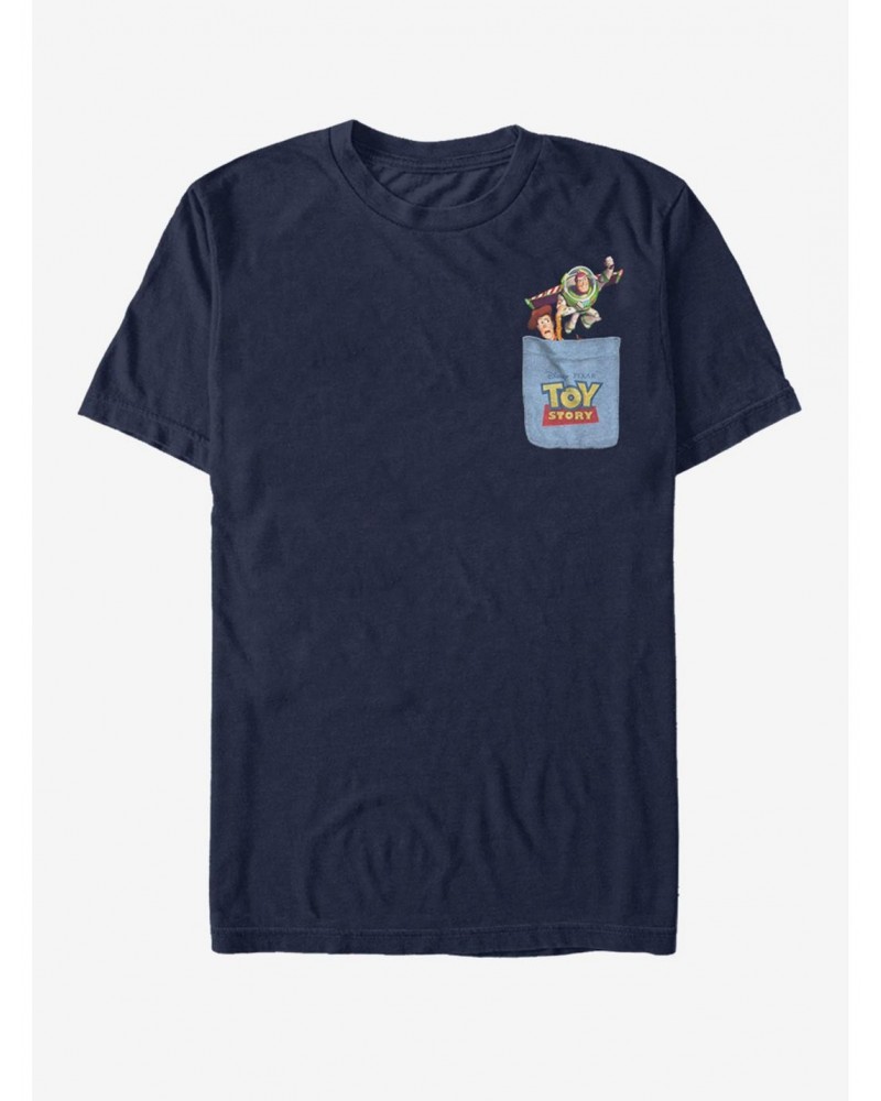 Disney Pixar Toy Story Buzz Woody Faux Pocket T-Shirt $6.45 T-Shirts