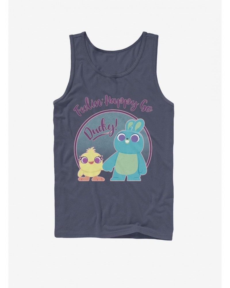 Disney Pixar Toy Story 4 Ducky Bunny Pastel Navy Blue Tank Top $6.45 Tops