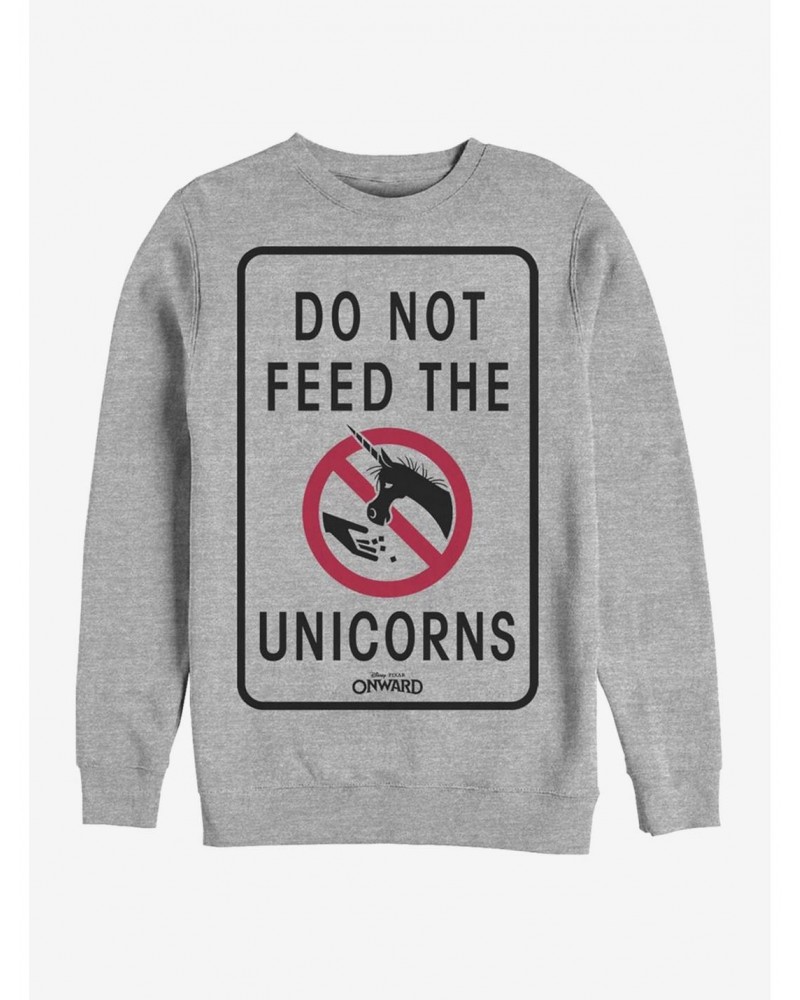 Disney Pixar Onward Don'T Feed The Unicorns Crew Sweatshirt $8.27 Sweatshirts