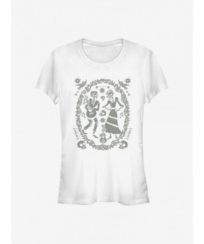 Disney Pixar Coco Paper Art Oval Girls T-Shirt $7.32 T-Shirts