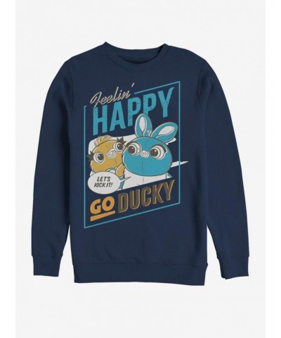 Disney Pixar Toy Story 4 Happy Go Ducky Navy Blue Sweatshirt $12.66 Sweatshirts