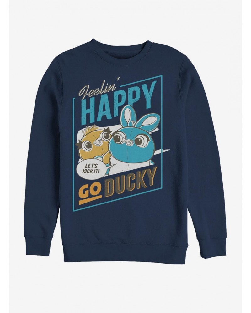 Disney Pixar Toy Story 4 Happy Go Ducky Navy Blue Sweatshirt $12.66 Sweatshirts