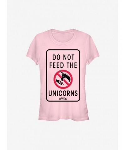 Disney Pixar Onward Don't Feed The Unicorns Girls T-Shirt $7.32 T-Shirts