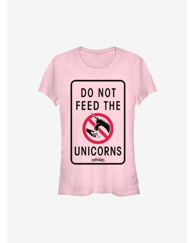 Disney Pixar Onward Don't Feed The Unicorns Girls T-Shirt $7.32 T-Shirts