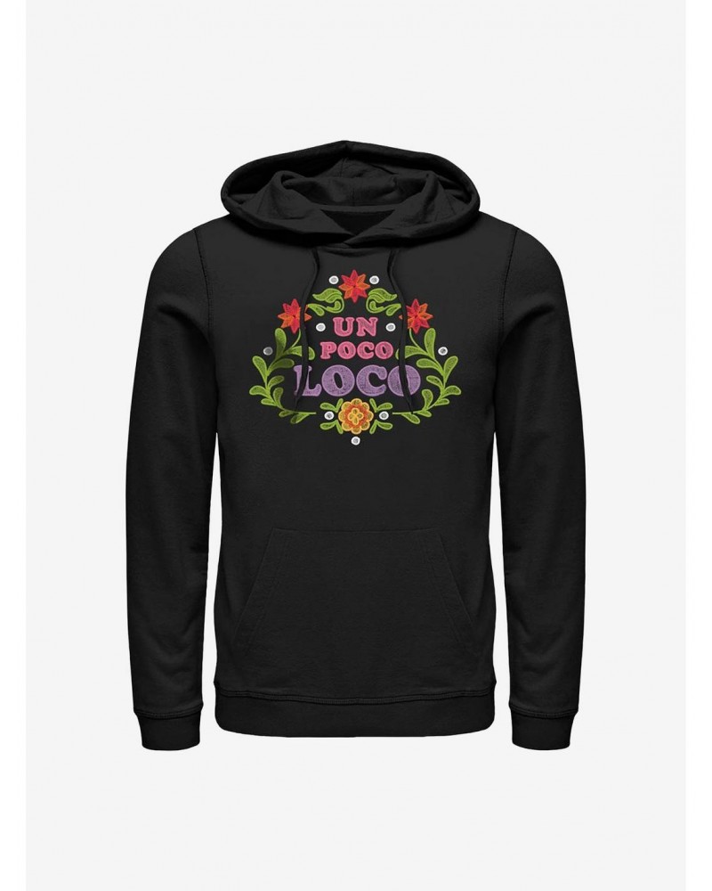 Disney Pixar Coco Un Poco Loco Floral Emblem Hoodie $9.74 Hoodies