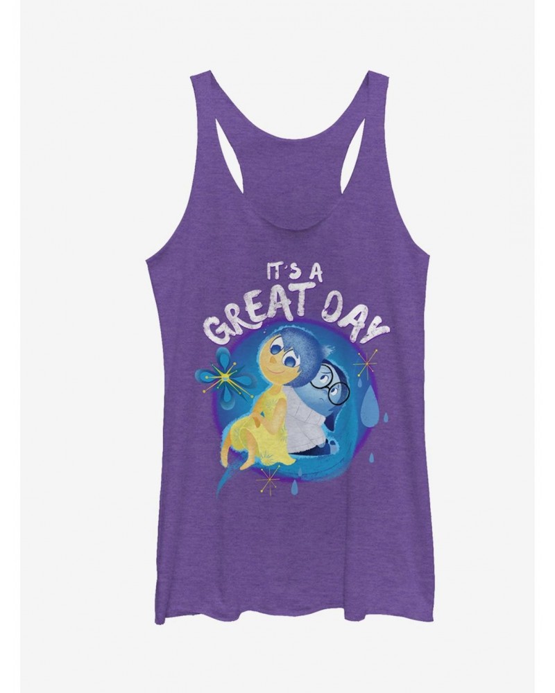 Disney Pixar Inside Out Joy and Sadness Great Day Girls Tanks $7.80 Tanks