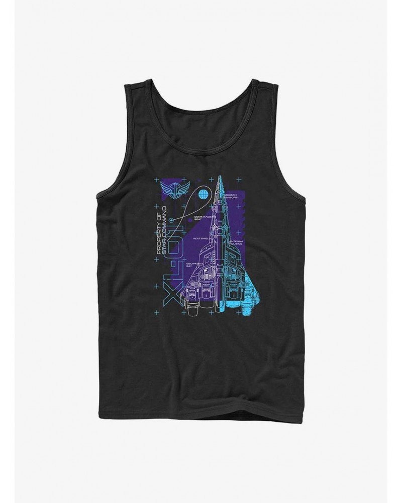 Disney Pixar Lightyear Ship Schematic Tank $7.67 Tanks