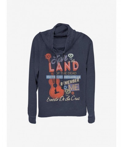 Disney Pixar Coco Live In The Land Of The Dead Cowlneck Long-Sleeve Girls Top $10.37 Tops