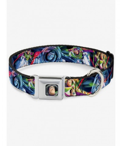 Disney Pixar Toy Story Buzz Lightyear Action Poses Seatbelt Buckle Dog Collar $7.97 Pet Collars