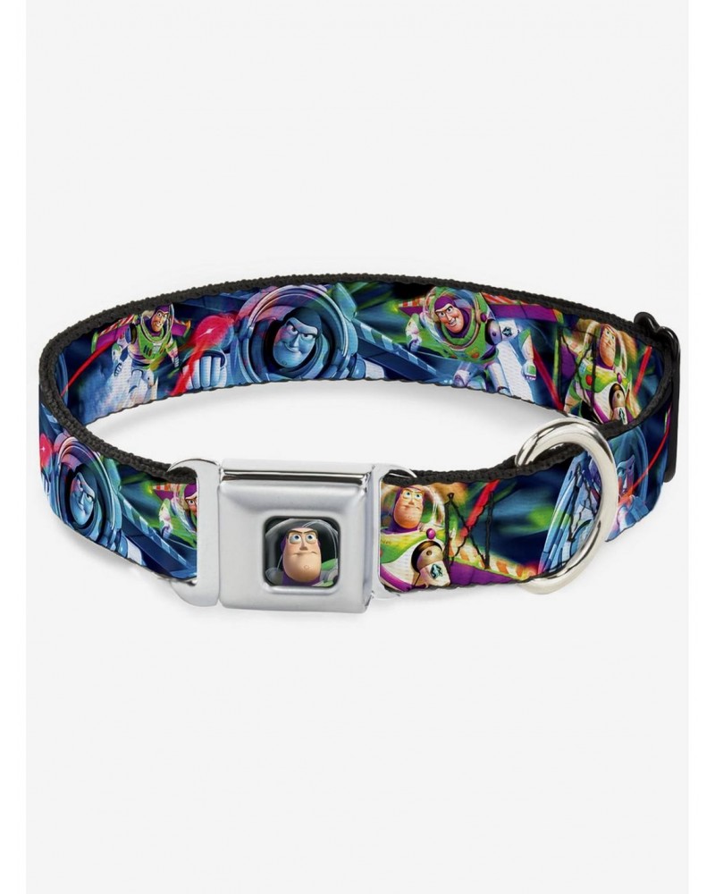 Disney Pixar Toy Story Buzz Lightyear Action Poses Seatbelt Buckle Dog Collar $7.97 Pet Collars