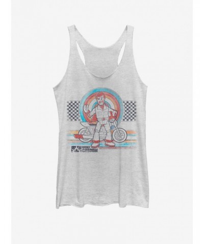 Disney Pixar Toy Story 4 Ride 4 Lyfe Girls White Heathered Tank Top $7.98 Tops