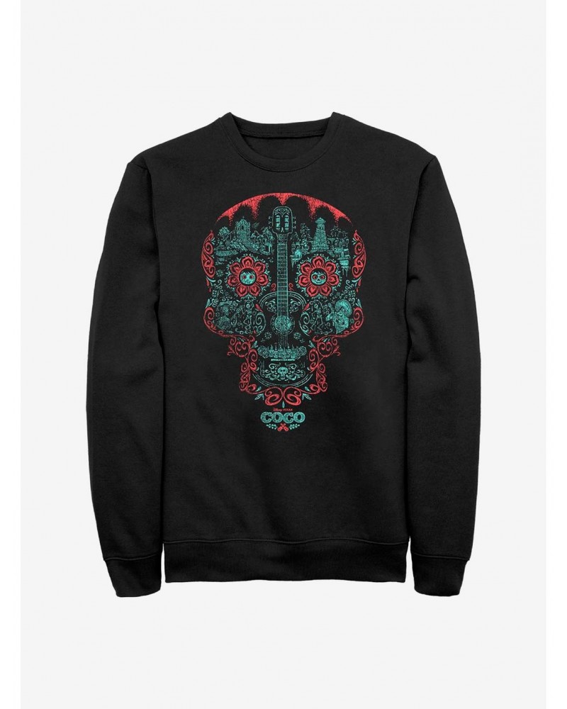 Disney Pixar Coco Craneo Muerto Crew Sweatshirt $9.04 Sweatshirts