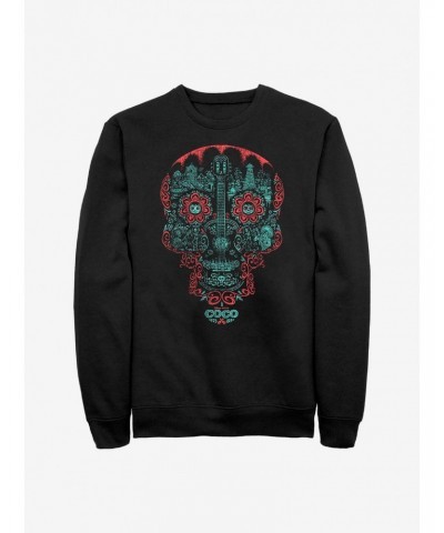 Disney Pixar Coco Craneo Muerto Crew Sweatshirt $9.04 Sweatshirts