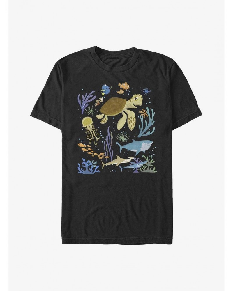 Disney Pixar Finding Nemo Sea Scene Poster T-Shirt $6.86 T-Shirts