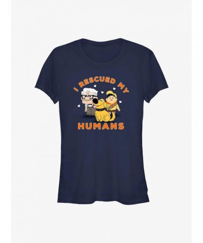 Disney Pixar Up I Rescued My Humans Girls T-Shirt $8.37 T-Shirts