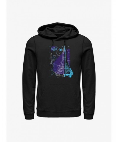 Disney Pixar Lightyear Ship Schematic Hoodie $14.14 Hoodies