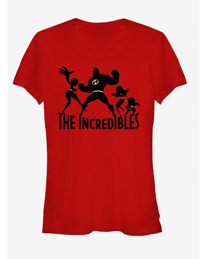 Disney Pixar The Incredibles Family Silhouette Girls T-Shirt $5.58 T-Shirts