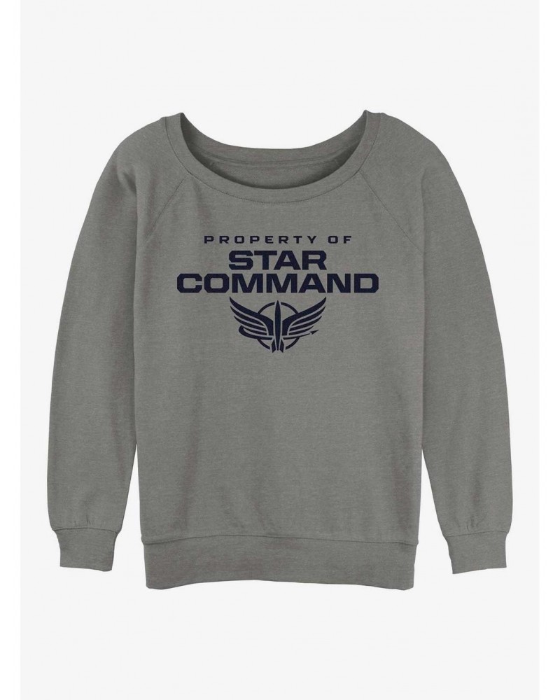 Disney Pixar Lightyear Property of Star Command Girls Slouchy Sweatshirt $9.04 Sweatshirts