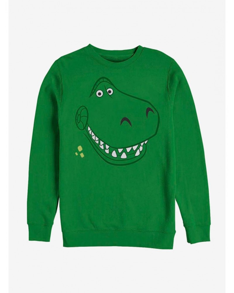 Disney Pixar Toy Story Rex Big Face Sweatshirt $12.92 Sweatshirts