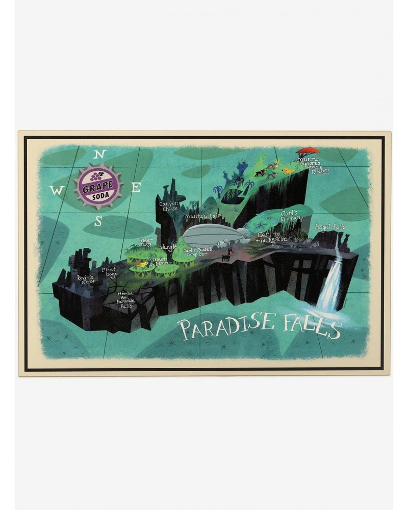 Disney Pixar Up Map Wood Wall Décor $19.23 Décor