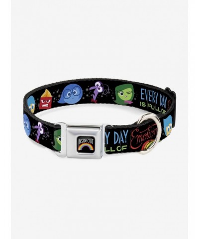 Disney Pixar Inside Out Emotion Expressions Every Day Is Full Of Emotions Seatbelt Buckle Pet Collar $12.20 Pet Collars