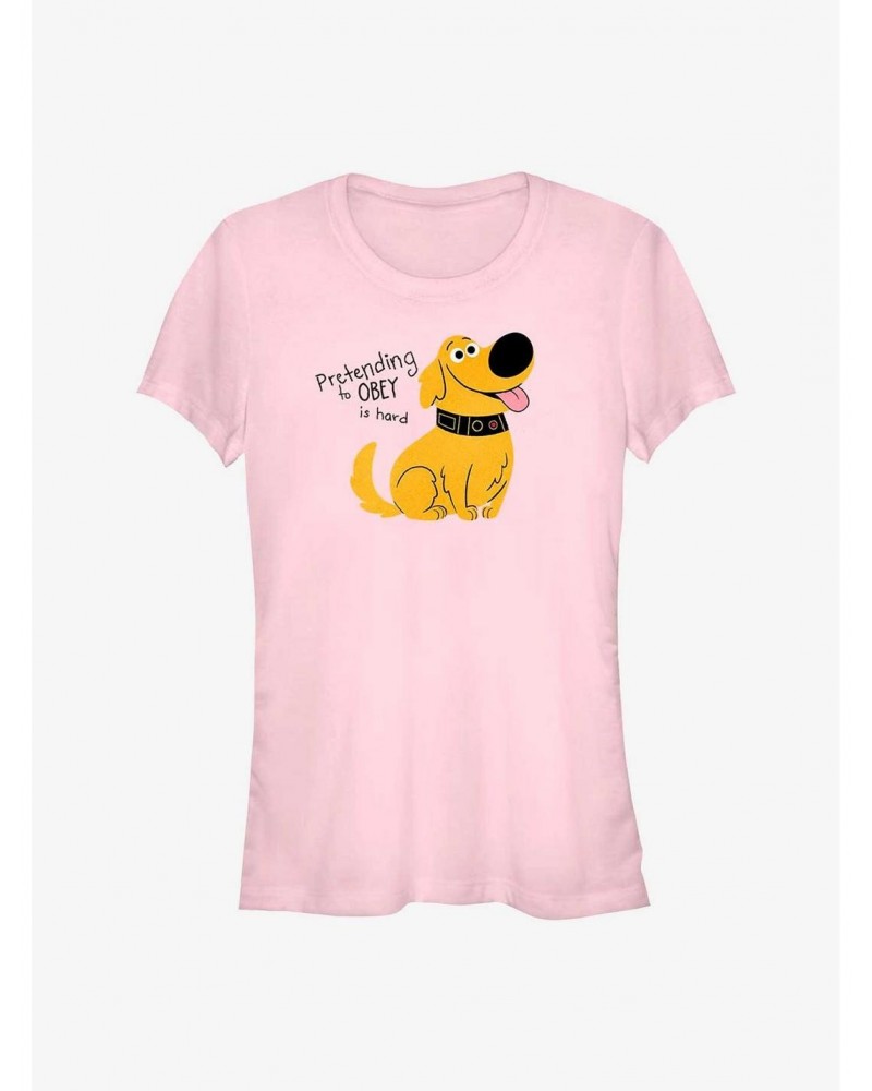 Disney Pixar Up Dug Pretending To Obey Girls T-Shirt $6.45 T-Shirts