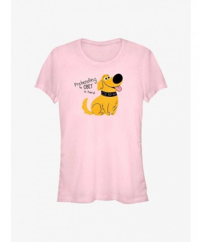 Disney Pixar Up Dug Pretending To Obey Girls T-Shirt $6.45 T-Shirts