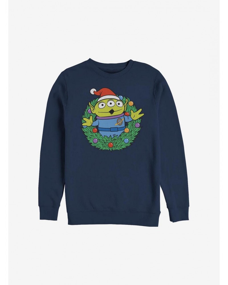 Disney Pixar Toy Story Alien Wreath Holiday Sweatshirt $9.82 Sweatshirts