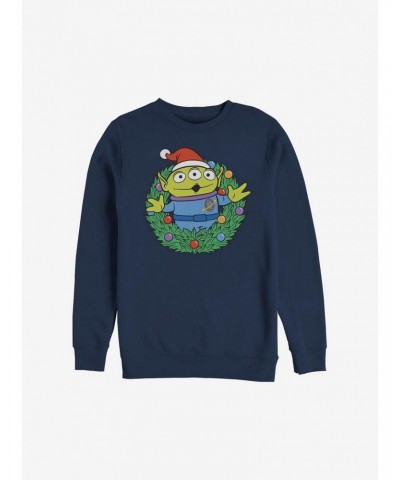 Disney Pixar Toy Story Alien Wreath Holiday Sweatshirt $9.82 Sweatshirts