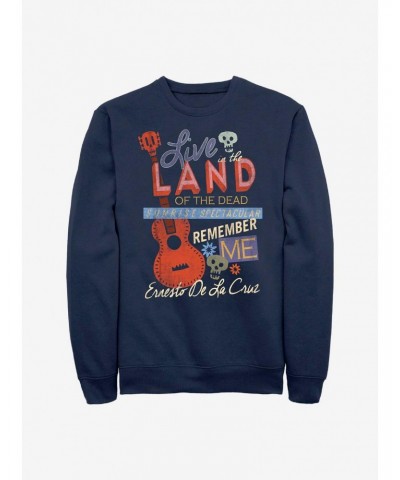 Disney Pixar Coco Live In The Land Of The Dead Crew Sweatshirt $12.66 Sweatshirts