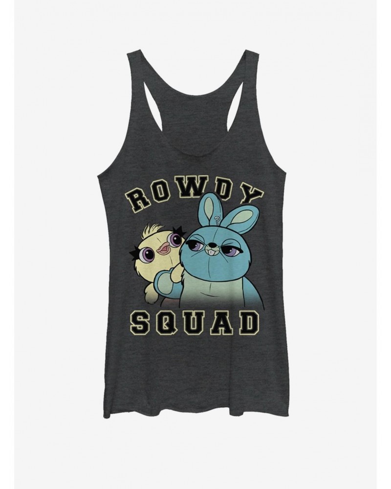 Disney Pixar Toy Story 4 Rowdy Squad Girls Black Heathered Tank Top $7.43 Tops